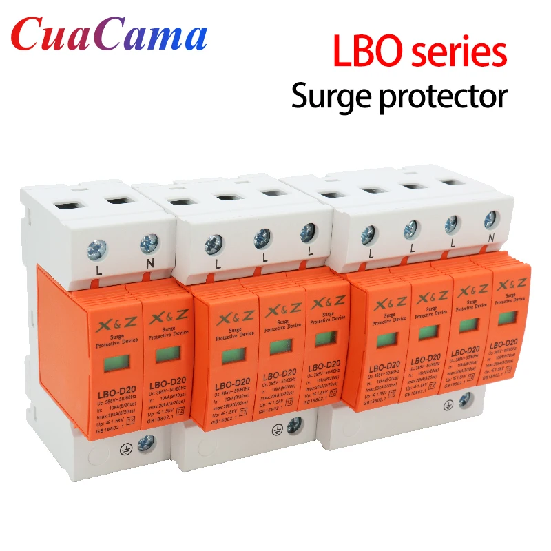 1Pcs Ac Spd Surge Protector Lbo Low Voltage  Distribution Household Arrester Lightning Protection Device 2P 3P 4P Switch Module 1Pcs Ac Spd Surge Protector Lbo Low Voltage  Distribution Household Arrester Lightning Protection Device 2P 3P 4P Switch Module