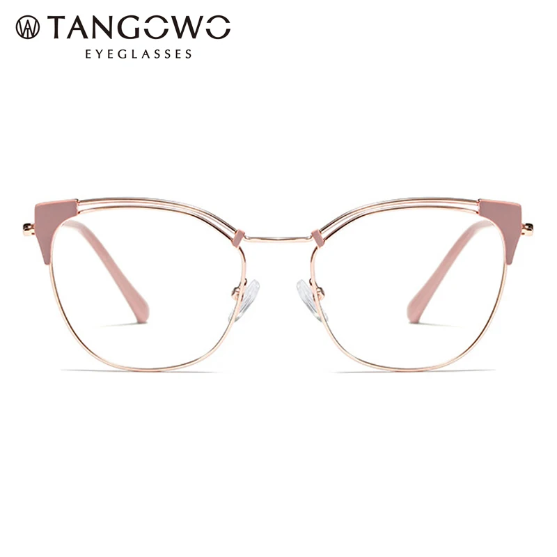 Металлическая Женская оправа кошачий глаз для оптических очков ретро очки