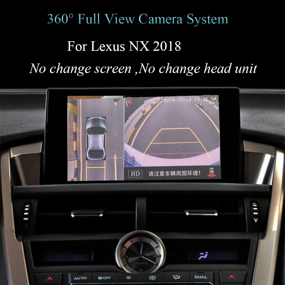 720P aHD Camera All Round Bird View For Lexus NX 2018 Car Factory HD Display Plug and Play