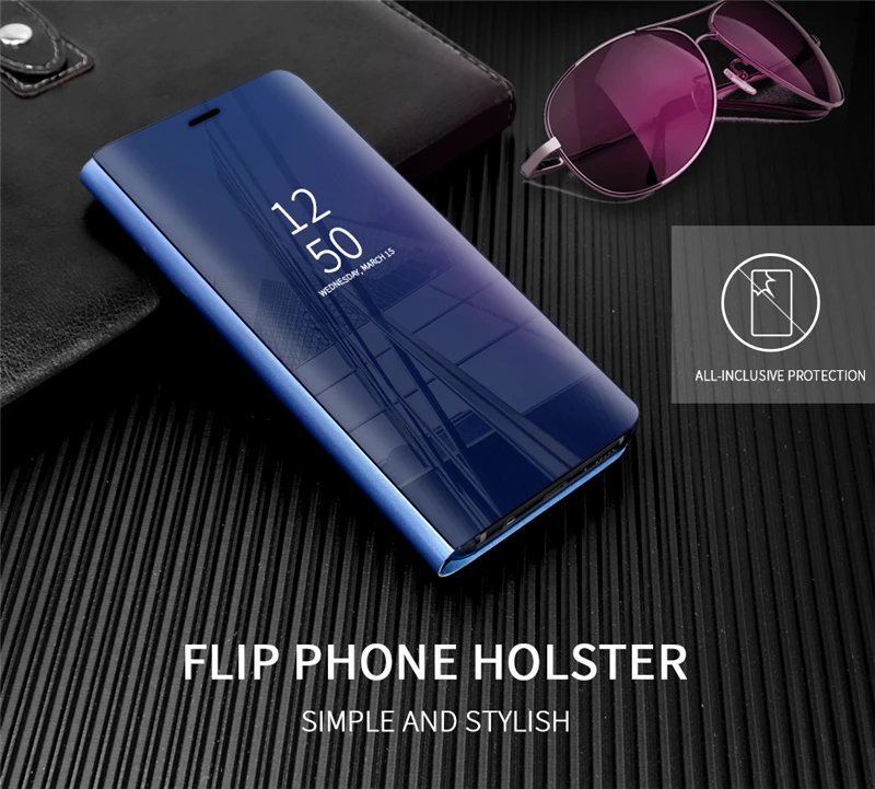 Luxury Mirror Screen Smart Flip Phone Case For Huawei Nova 5i Pro 4E 3E 5 5Z 4 2i 5T 3 3i Window Holder Stand Protector Cover pu case for huawei