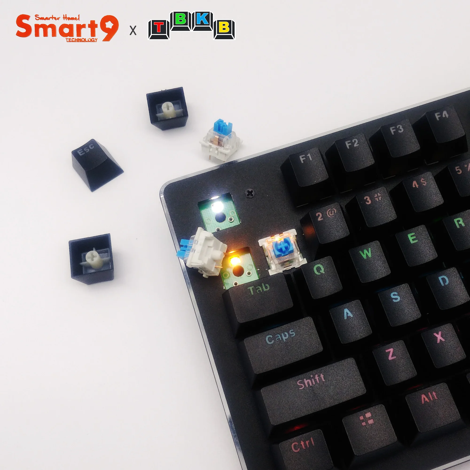 Smart9 x TBKB 104Key синий переключатель горячей замены двойные колпачки для ключей