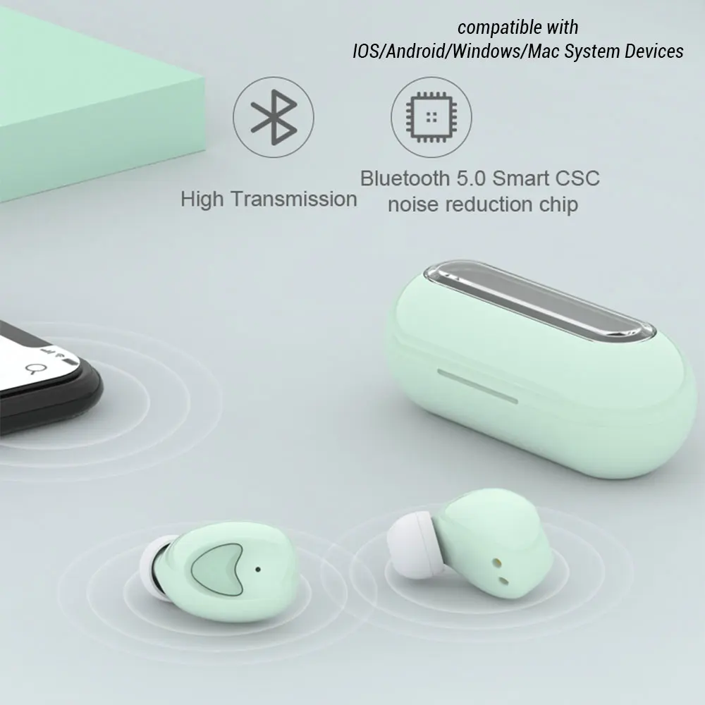 Мобильный телефон Airdots TW Bluetooth 5,0 наушники стерео беспроводные активные шумоподавления с микрофоном Handsfree наушники контроль AI