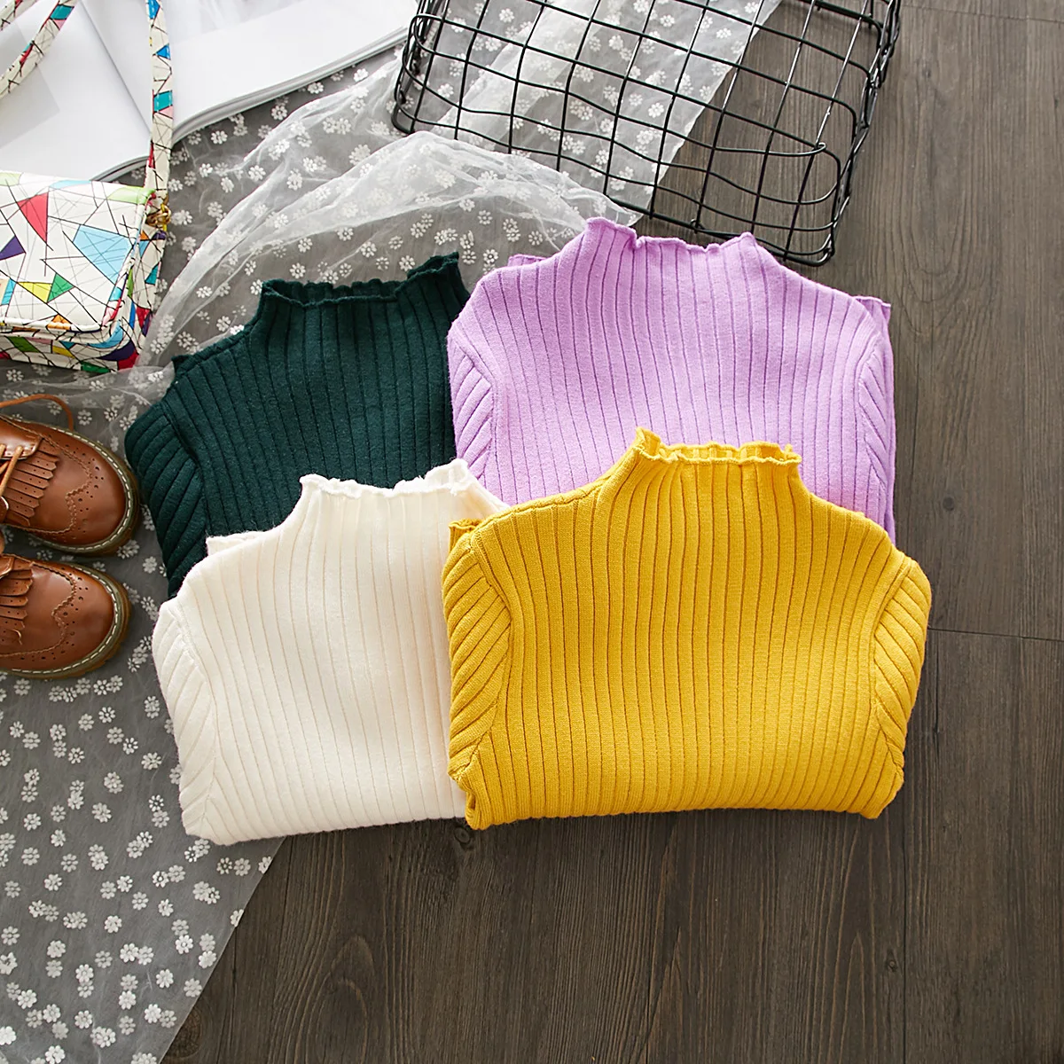 

Autumn And Winter Korean-style Summer Girls Fashion Goods Cute Knit Low Waist Jersey CHILDREN'S Sweater