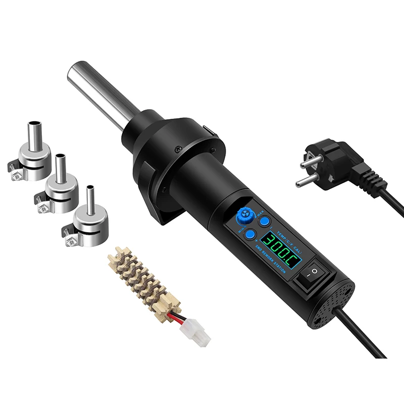 Тепловой фен 8018lcd 220 В 450 Вт Bga паяльная станция для переделки сварочный паяльник 3