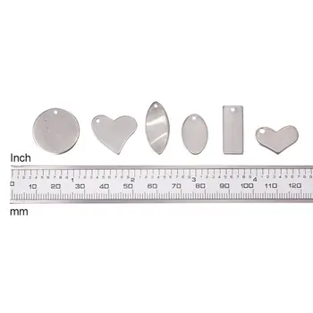 

Stainless Steel Pendant Heart Geometric Shape Handmade DIY Jewelry Necklace Bracelet Earrings Accessories