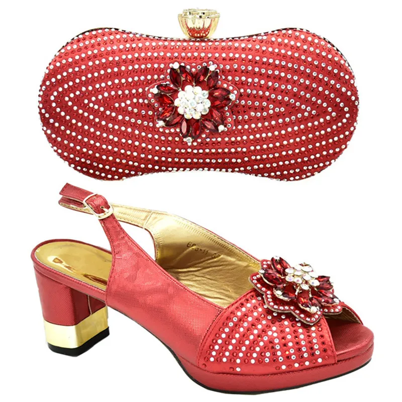 Новейшая Итальянская обувь с в комплекте с набором подходящих сумок из в нигерийском стиле, украшенные стразы женские туфли-лодочки обувь для вечеринок и комплекты с сумкой для свадьбы