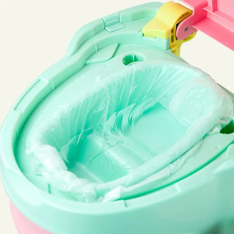 50 Pcs Potty Diaper Bags Potty Training Seat Baby Toilet Seat Bin Bags Travel Potty Liners Disposable With Drawstring