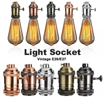 

Durable Lamp Holder E27 with Switch Modern LED Light Home Light Holder Universal Black Cable Cord Plug Decoration Bulb Holder