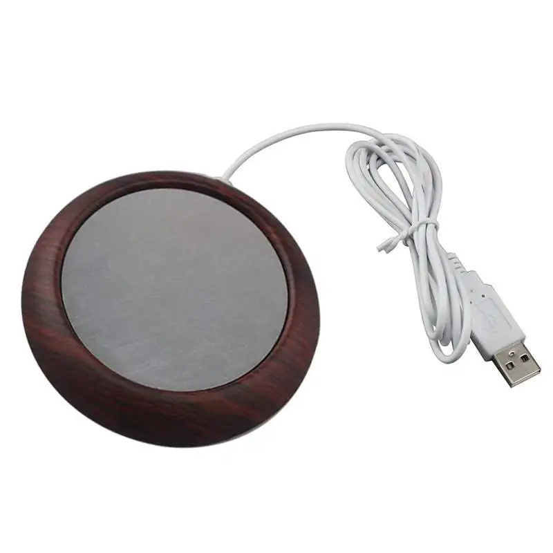 deep Brown Новинка-Usb нагреватель для кофейной кружки, электрическая нагревательная кружка для молока, чая, напитков, нагревательная пластина для офиса и дома - Цвет: deep Brown