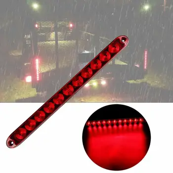 

15 inch LED light bar Red Turn Tail Waterproof 3rd Brake Truck Trailer Replacement