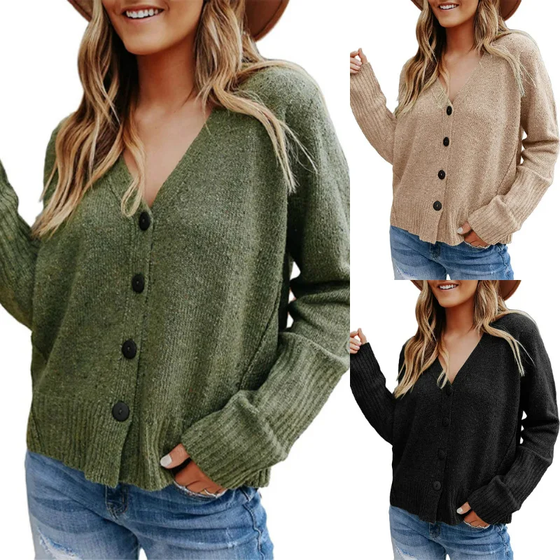 2021 Women Cardigan Winter Cashmere Sweater Long Sleeve V neck Woman's Sweater Cardigans jersey knit Jumpers Pull Femme Coat women knitted outfits set fashion off shoulder two pieces suits 2021 autumn winter long sleeve sexy jumpers knitwear