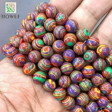 

Red Lace Malachite Smooth Round Beads for Jewelry Making Natural Stone DIY Handmade Bracelet Necklace 15" Strand 4 6 8 10 12MM