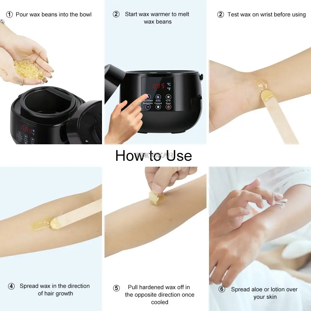 chauffe Cire Waxing-kit Wax Melts Hair Removal Machine Set Wax Pot melter Professional Hands Feet Care Paraffin Epilation