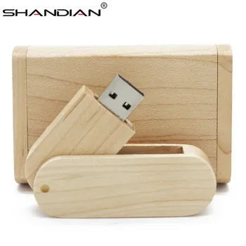 

SHANDIAN free custom logo wooden stick usb flash drive pen drive memory stick pendrive 4GB 8GB 16GB 32GB 64GB as wedding gift