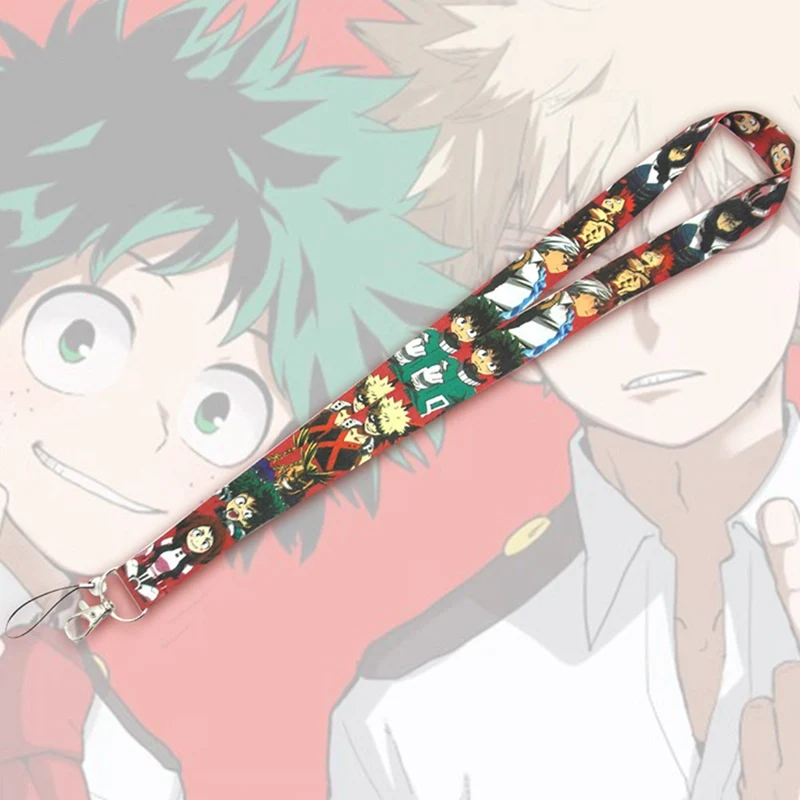 

Anime My Hero Academia keyring My Hero Academia Phone Rope Strap Clip Charm Cords Lariat Lanyards Keychain party favor