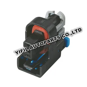 

100pcs/lot 2 Pin/Way Female Fuel Injector Nozzle Conversion Plug Auto Connector For delphi EV6 Buick 15326181