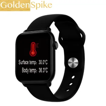 

2020 New Thermometer Smart Watch Ip68 Waterproof Temperature Measurement Health Heart Rate KW37 pro Smartwatch Sports Tracker