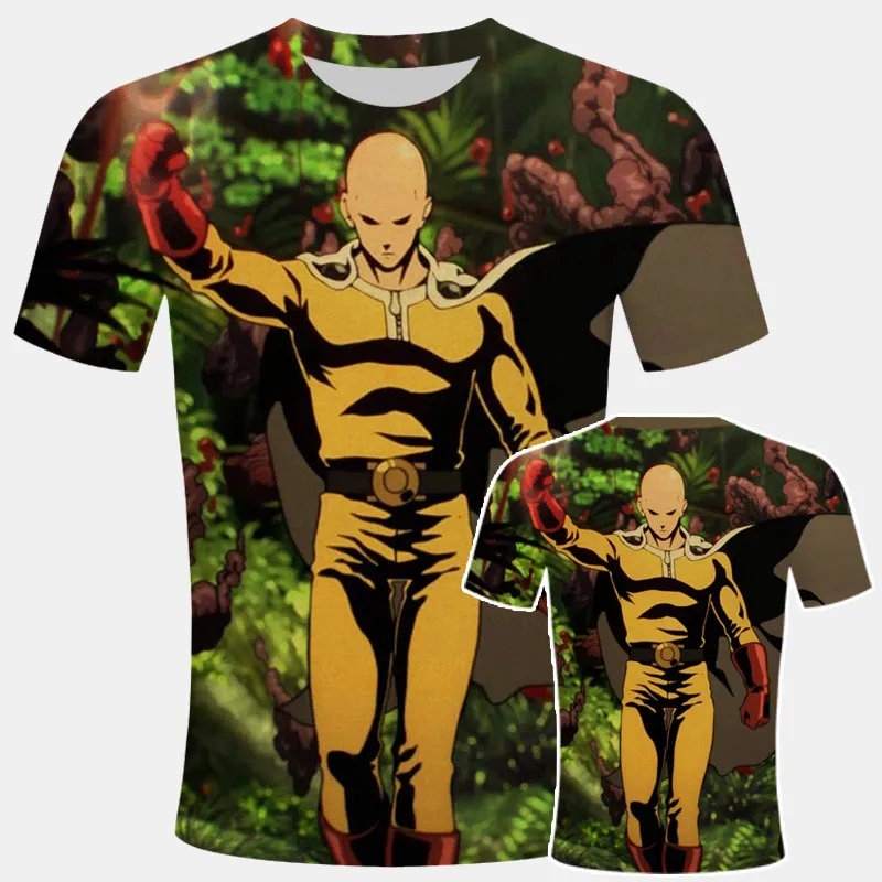 ANIME One Punch Man Printed Men T Shirt Fashion Cool Confortable Men's Tshirt Casual T-shirt for gym Men camisetas streetwear