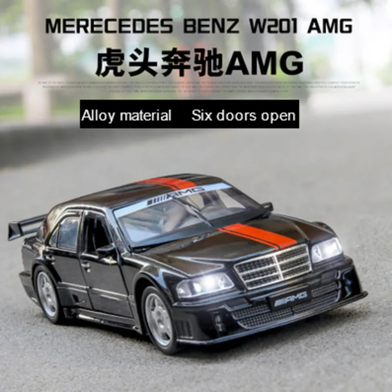 Mercedes Benz W201 1/32 литье под давлением автомобиля сплав модель гоночные внедорожные