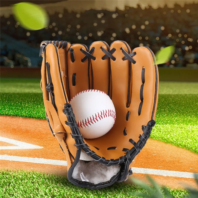 Уличные спортивные перчатки три цвета утолщенные удобные тренировочные прочные бейсбольные перчатки для взрослых мужчин и женщин
