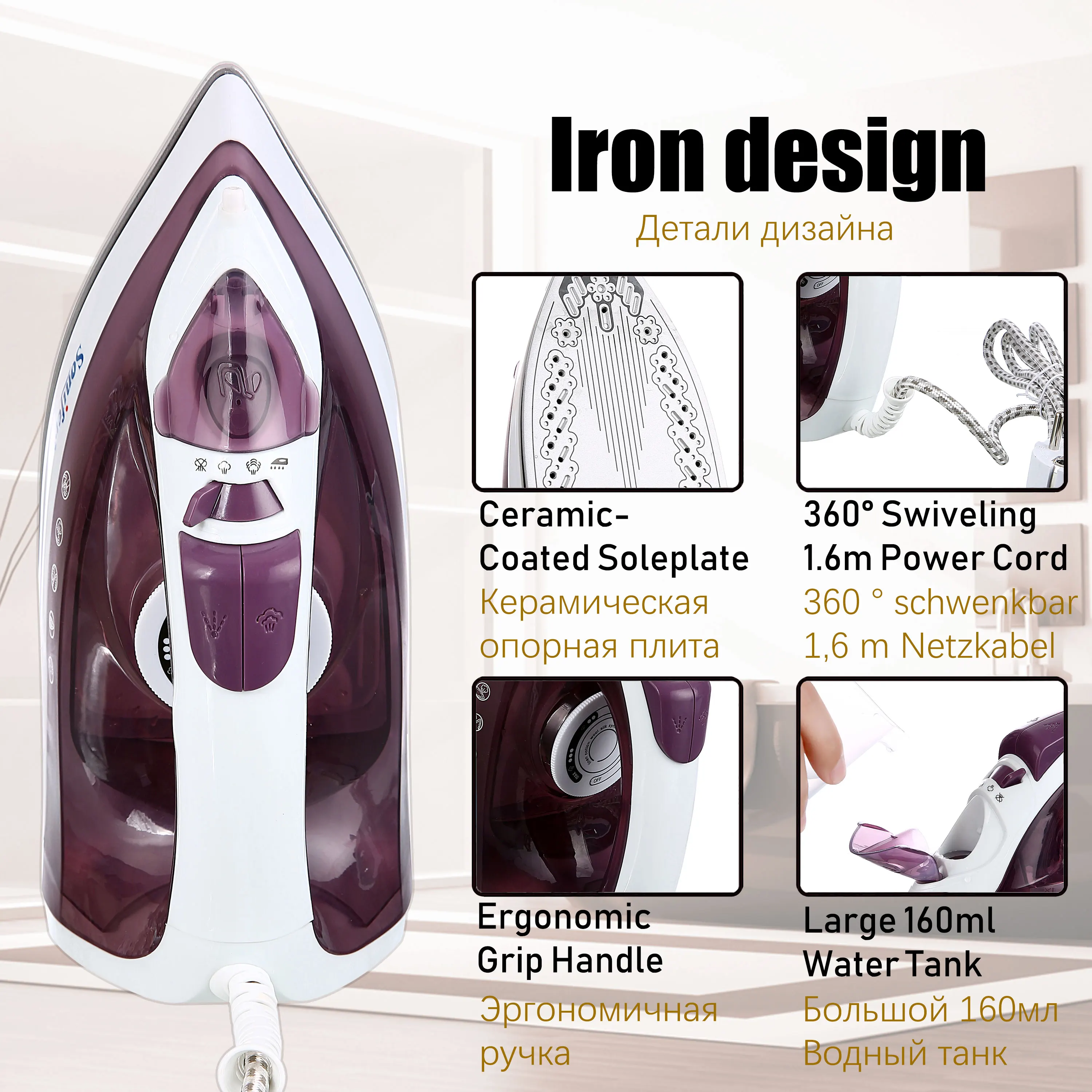 Najtaniej 1600W przenośny Mini elektryczny parownica do odzieży żelazko parowe do odzieży żelazko regulowane ceramiczne stopy żelazka do prasowania Sonifer