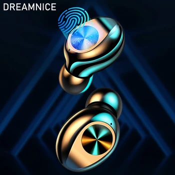 

DREAMNICE TWS 5.0 Bluetooth Earphones Sport Waterproof Crochet True Wireless Headphones Bluetooth Earphone for Xiaomi Huawei