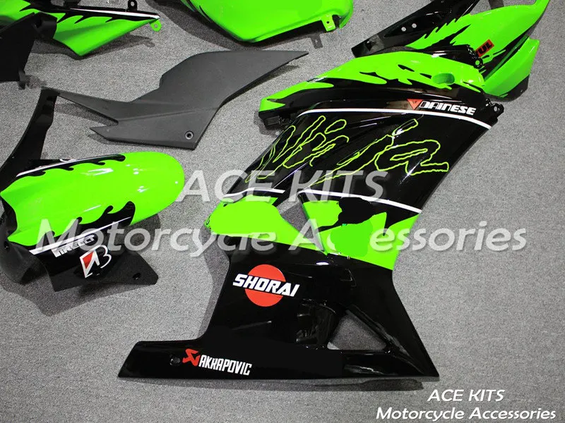 Мотоциклетный обтекатель abs Подходит для Kawasaki Ninja250 2008 2009 2010 2011 2012 корпусные детали пресс-форм ACEKITS Магазин № 0182