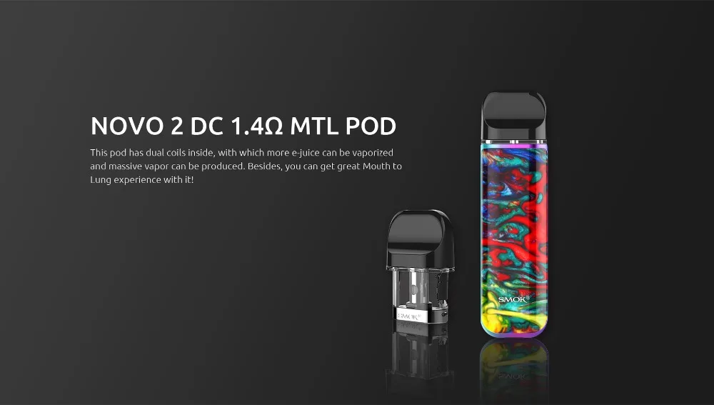 SMOK NOVO 2 Pod Vape комплект 800 мАч батарея 2 мл картридж Pod система электронная сигарета испаритель стартовый Vape комплект VS SMOK Nord