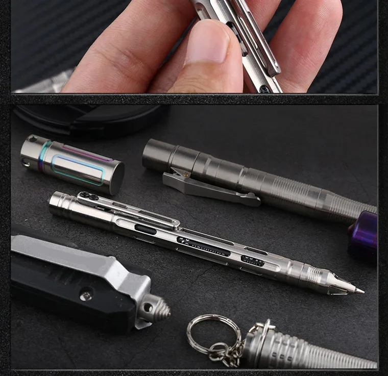 Автоматическая тактическая ручка из титанового сплава для повседневного использования, карандаш для кемпинга, многофункциональная Экипировка, карманные инструменты для повседневного использования