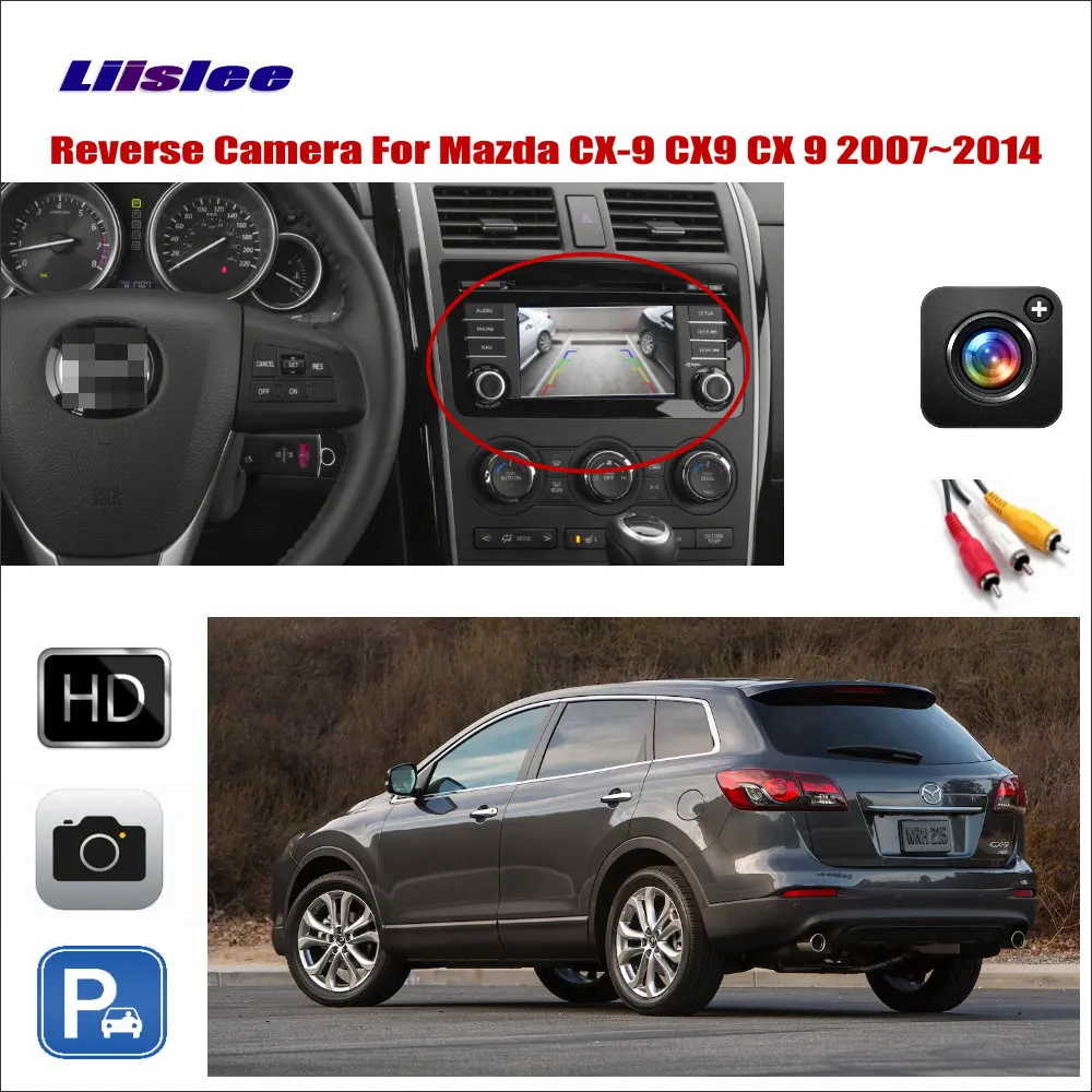Liislee Автомобильная камера заднего вида для Mazda CX-9 CX9 CX 9 2007~ совместимый Заводский экран RCA разъем адаптера