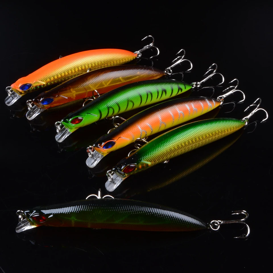 

6pcs Fishing Lures 12.4cm 14.4g Minnow Lure Rattling High Quality Hard Bait Crankbait Wobbler Fishing Tackle Leurre Peche Pike