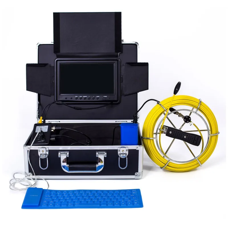 WP91 20M 30M 50M Pipe Pipeline Inspection Camera, Drain sewer Industrial Endoscope Snake Video System with 9 Inch LCD Monitor