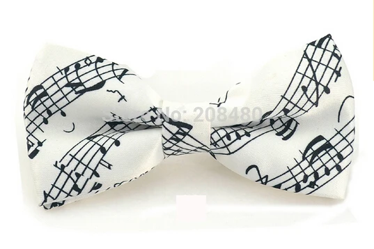 Music White 2 folder Новая мода 60 Новинка микс бабочка галстук для мужчин мужской смокинг в стиле унисекс вечерние Галстук Свадебный галстук-платок - Цвет: Music White 2 folder