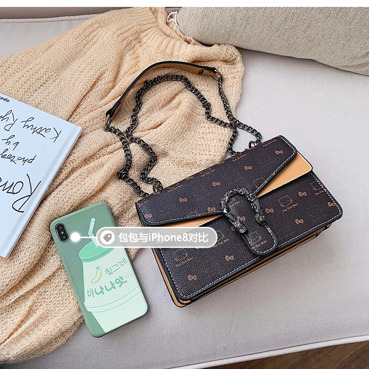 Chain Small Bag Female Bag Popular New Wave Korean Shoulder Fashion Small Square Bag