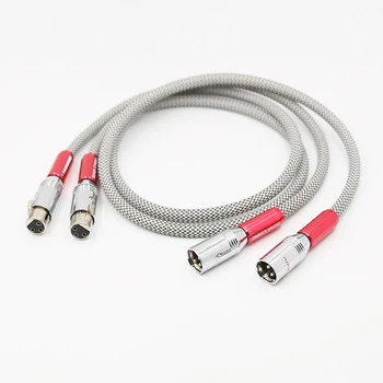 

Pair QED Signature Occ Copper Audio Silver Plated Hifi Xlr Audio Cable Audio Video Cable With Pailiccs Xlr Plug