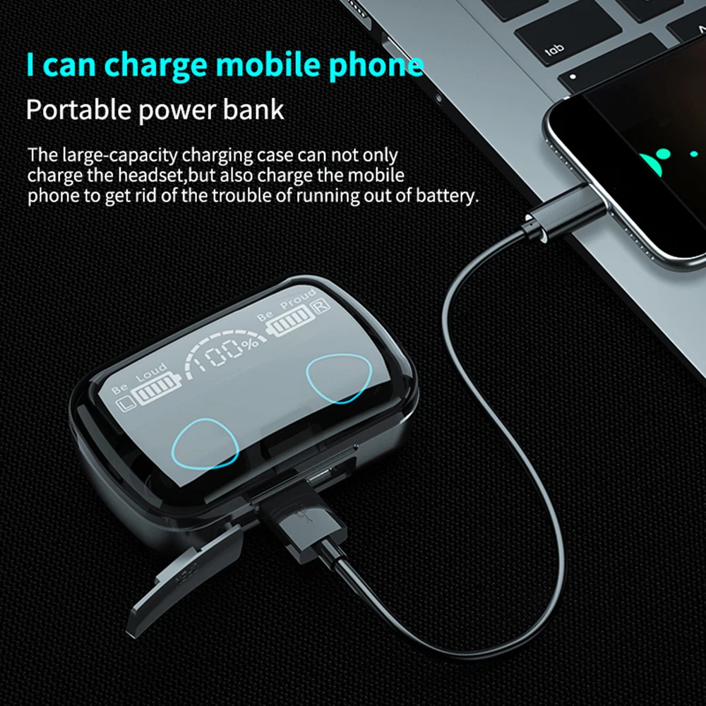 TWS Wireless Bluetooth 5 0 Headphone HIFI Stereo Earbud Touch 3 Generation Waterproof headset 2000mAh Charging Case