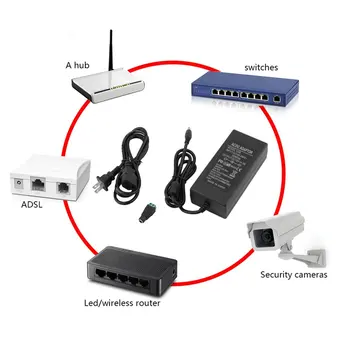 

AC DC Power Supply Adapter 12V 8A Transformer For LED Strips Converter Adapters Audio/Video Power Supply Adapter US Plug
