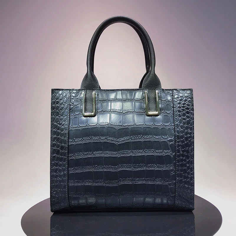 

Di teng ma Crocodile Pattern WOMEN'S Leather Bags 2019 Autumn And Winter New Style Europe And America Fashion WOMEN'S Bag WOMEN'