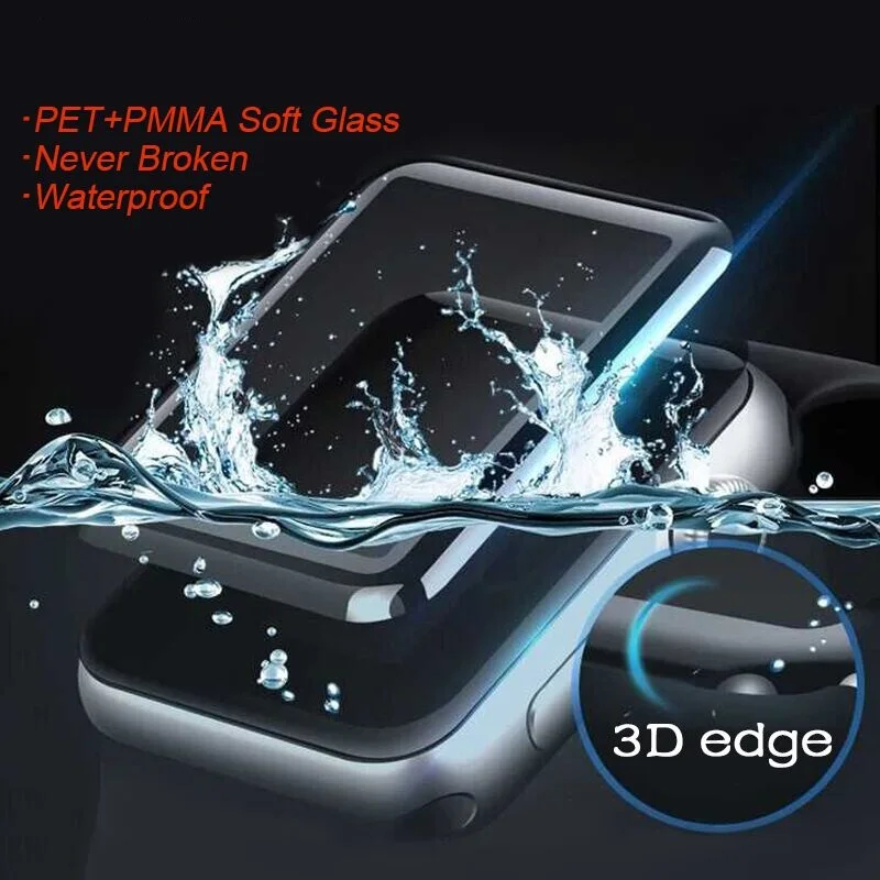 

PET + PMMA waterproof screen protector for apple watch 5 4 3 38MM 40MM 44MM 42MM Not Tempered soft glass film for Iwatch 4/5