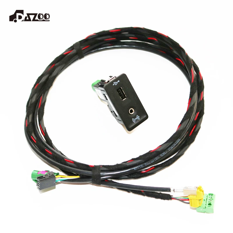  5G0035222 juego de coche Original USB AUX CarPlay MDI USB AMI instalar enchufe arnés para Golf 7 MK