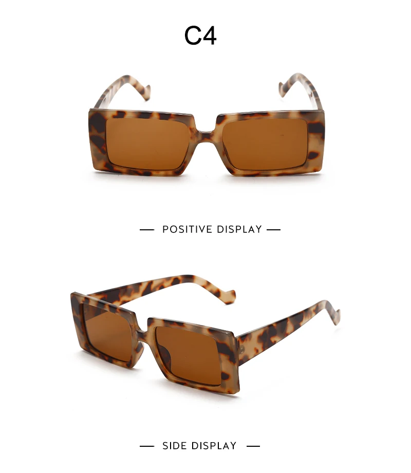 Vintage Punk Sunglasses Women 2020 Luxury Fashion Square Sunglasses Men Retro Red Leopard Steampunk Rectangle Glasses Shades guess sunglasses