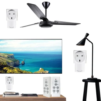 

For UK Smart Socket Wireless Remote Control Power Outlet 43hz Wireless Light Switch Plug Smart Home Mains Plug for Broadlink R