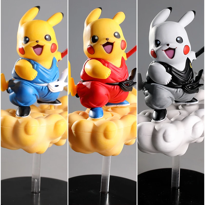 子供のためのポケモンアクションフィギュア 吸盤付きピカチュウおもちゃモデル コスプレフィギュア 悟空 サマーソー 雲 Null Aliexpress