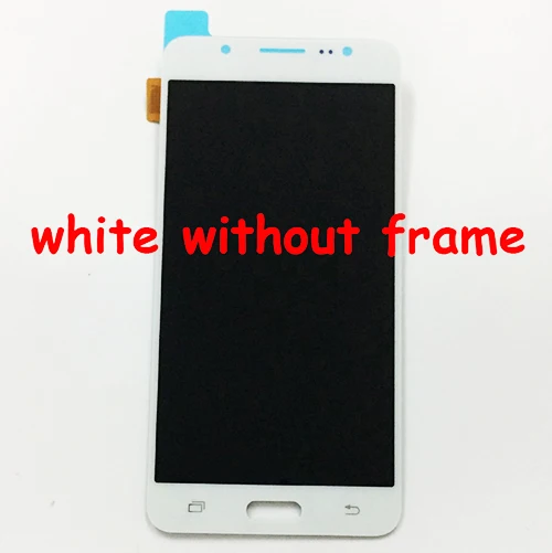 white without frame ЖК-дисплей для samsung Galaxy J5 J510 SM J510F J510FN J510M J510Y/DS+ кодирующий преобразователь сенсорного экрана в сборе - Цвет: white without frame