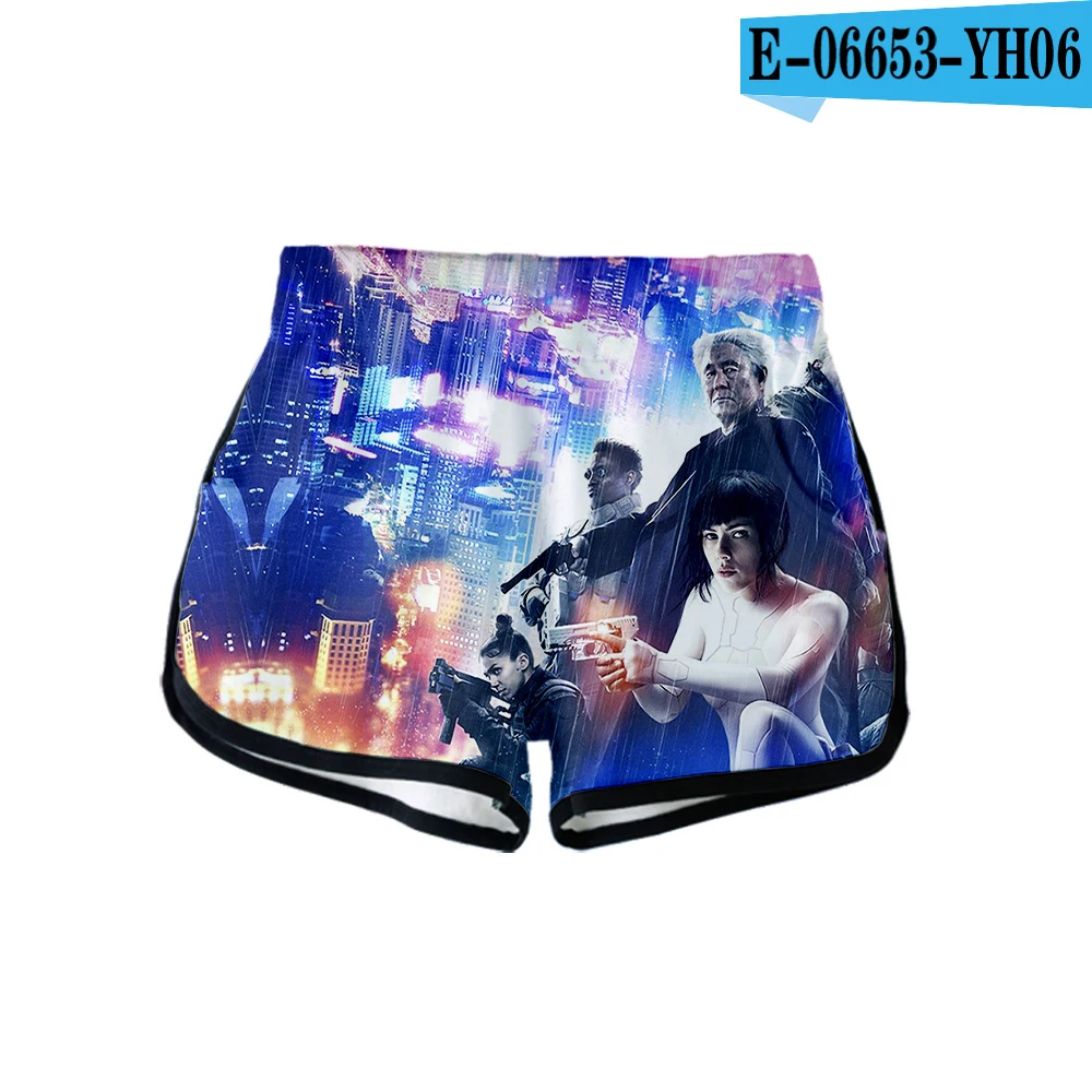 Аниме призрак в раковине SAC_2045 kusanagi motoko 3d принт летние женские повседневные милые девушки горячая Распродажа сексуальные шорты одежда - Цвет: YH06