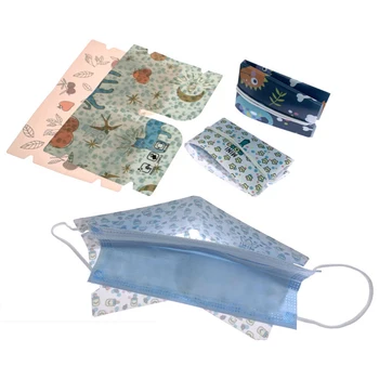 

New 6pcs Mask Case Dust-proof Storage Organizer Portable Pattern Mask Storage Box Disposable Mask Child Storage Clip Container