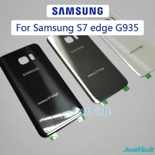 Для SAMSUNG Galaxy S7 edge G935F Задняя крышка батареи задняя крышка стекло Корпус чехол замена крышка батареи