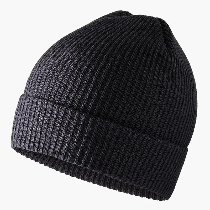 Унисекс шапочка осень зима женская мягкая теплая вязаная шапка мужская женская мягкая вязаная шапка для мужчин и девочек одноцветная модная шапка в стиле хип-хоп - Цвет: dark grey