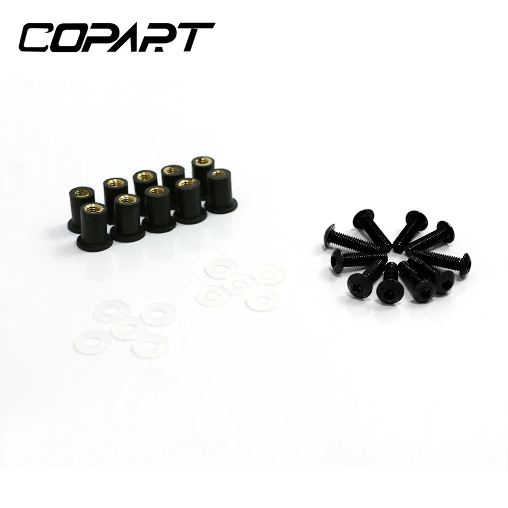 Болты для лобового стекла мотоцикла 10 шт./компл. M5X15mm обтекатель винтовая гайка