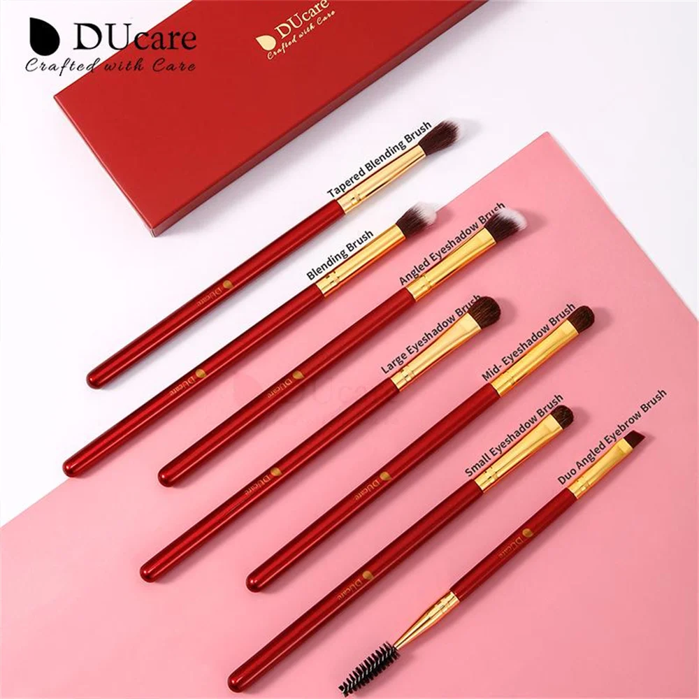 DUcare Eye Makeup Brush 5-7PCS Eyeshadow Makeup Brushes Set Soft Synthetic Hairs&Real Wood Handle For Eyeshadow Eyebrow Blending